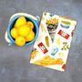Fish And Chips Gift Set / Tea Towel And Socks / Foodie Birthday Gift, thumbnail 7 of 8