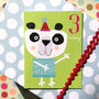 Mini Panda 3rd Birthday Card, thumbnail 1 of 4