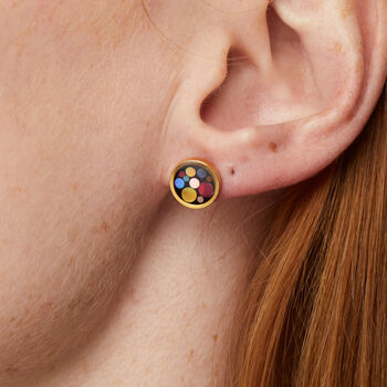 Disco Stud Earrings With Colourful Sparkles, 2 of 12