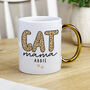 Personalised Cat Mama Gold Handle Mug, thumbnail 1 of 4