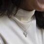 Sterling Silver Key Necklace Small, thumbnail 2 of 6