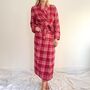 Brushed Cotton Dressing Gown In Sunset Plaid, thumbnail 1 of 7