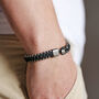Men's Personalised Black Cord Bead Bracelet In Box, thumbnail 4 of 10