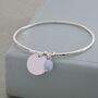 Personalised Sterling Silver Disc Charm Bangle, thumbnail 3 of 8
