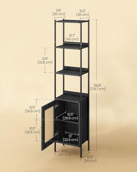 Six Tier Bookcase Freestanding Shelf Unit Metal Frame, 12 of 12