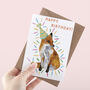 Fox Happy Birthday Greeting Card, thumbnail 3 of 4