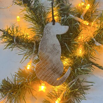 Ridgeback Vizsla Ornament / Leather Bookmark, 2 of 2