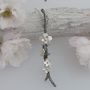 Cherry Blossom Necklace, Silver And Solid Gold Necklace, thumbnail 1 of 8