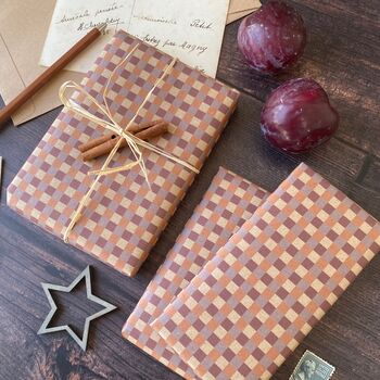 Cinnamon, Purple And Lilac Gingham Fibre Paper, 6 of 7