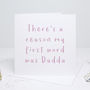 First Word Father's Day Card, thumbnail 2 of 4