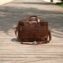 Genuine Leather Briefcase With Leather Suitcase Strap, thumbnail 5 of 12