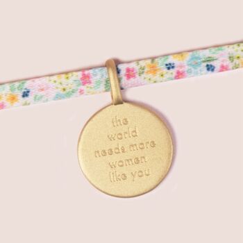 The World Needs More Women Like You Charm Tie Bracelet, 2 of 4