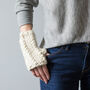 Cable Knit Hat And Mittens Knitting Kit, thumbnail 4 of 5