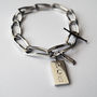 Personalised Heavy Silver Tag Bracelet, thumbnail 1 of 4