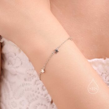 Five Star Motif Bracelet In Sterling Silver, 3 of 12