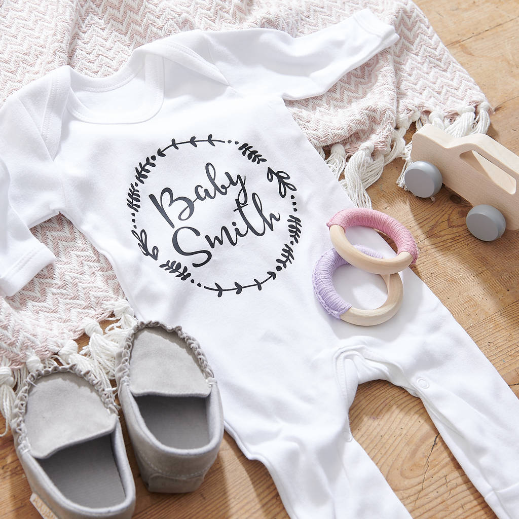 Personalised New Born Baby Grow, 1 of 12