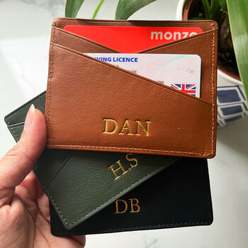 Personalised Leather Card Wallet, 5 of 5