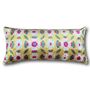 Yellow Floral Design Long Velvet Lumbar Cushion, thumbnail 1 of 4