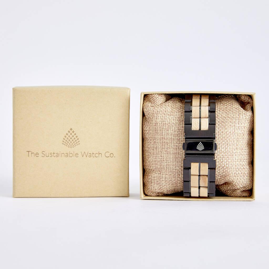 Black And Beige Apple Watch Strap, Unisex Band, 1 of 5