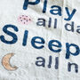 'Play All Day' Baby Milestone Cotton Blanket, thumbnail 8 of 12