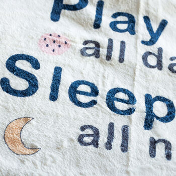 'Play All Day' Baby Milestone Cotton Blanket, 8 of 12