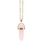 Rose Quartz Crystal Point Necklace With Greetings Card, thumbnail 2 of 5