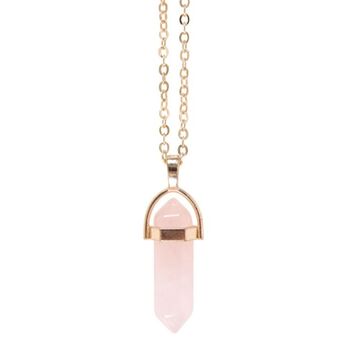 Rose Quartz Crystal Point Necklace With Greetings Card, 2 of 5