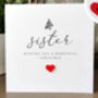Christmas Card For Sister, To A Special Sister Christmas Card, Personalised Card For Sister, Handmade Card For Her, thumbnail 2 of 4