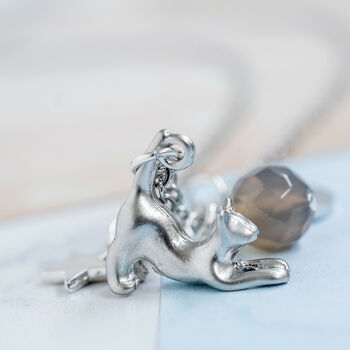 Personalised Cat Charm Necklace, 4 of 4