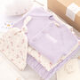 Blush Pink Baby Girls Floral Cluster Gift Set, thumbnail 9 of 12