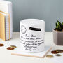 Personalised Message Ceramic Money Box, thumbnail 1 of 5