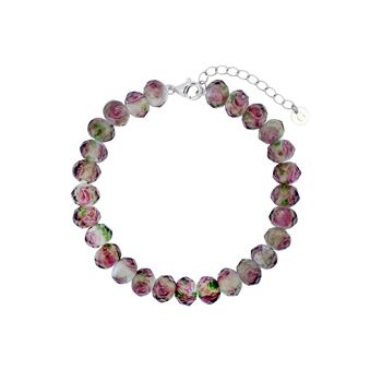 Spring Rose Glass Beaded Bracelet, 3 of 4