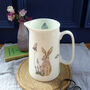 Brown Hare And Bell Heather Bone China Jug, thumbnail 4 of 7
