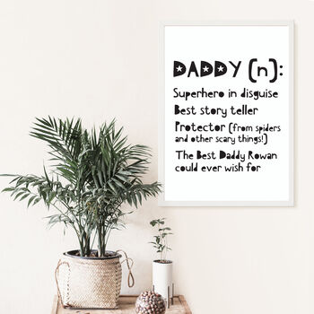 Personalised Dad Or Daddy Gift Definition Print, 2 of 5