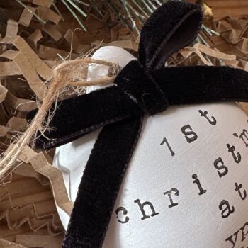 Personalised New Home First Christmas Bauble Tree Decoration, 2 of 4