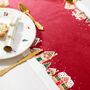 Christmas Table Runner Red Gingerbread, thumbnail 3 of 8