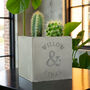 Personalised Ampersand Couples Concrete Plant Pot, thumbnail 1 of 3