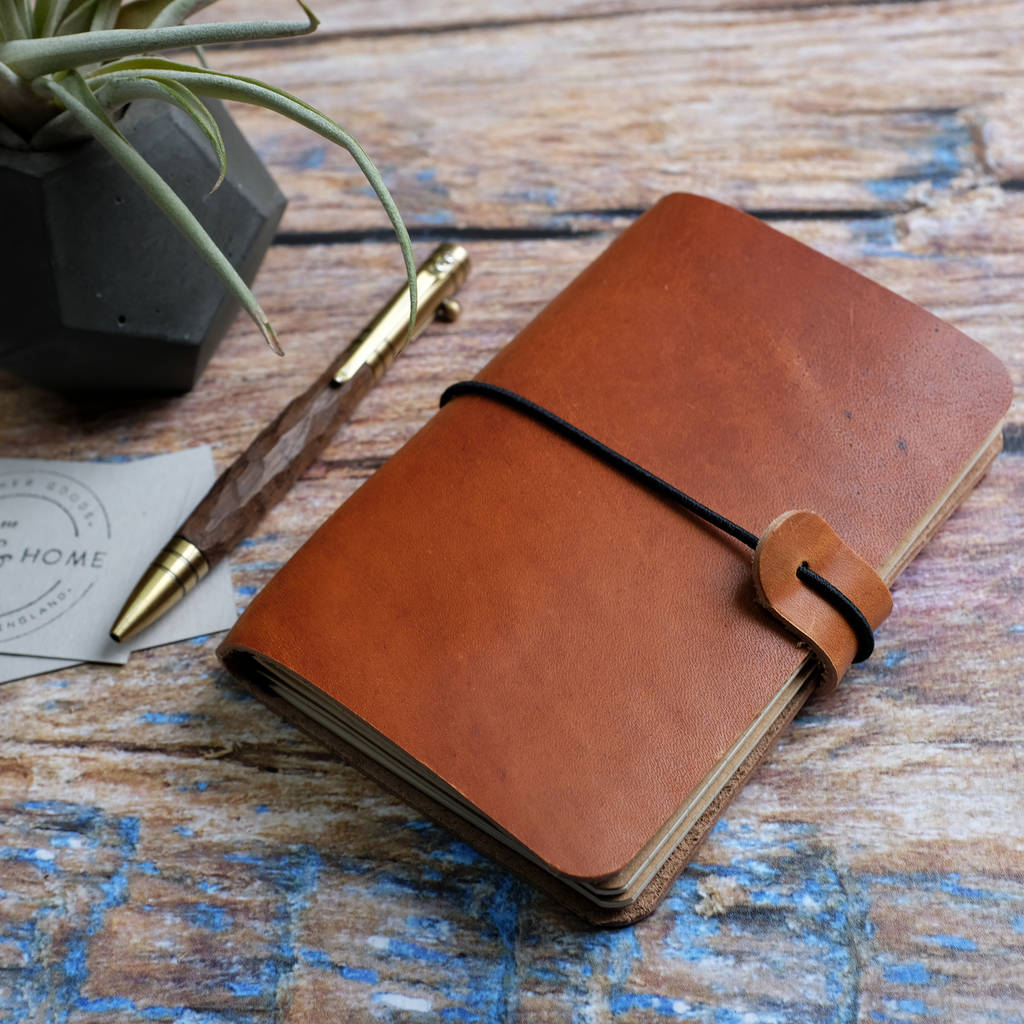 Travellers Leather Midori Notebook Cover By Hide & Home ...