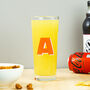 Personalised Red Initial Printed Pint Glass, thumbnail 1 of 7