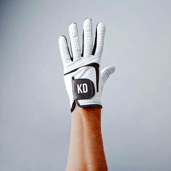 Personalised Full Soft Leather Golf Glove And Towel, 3 of 6