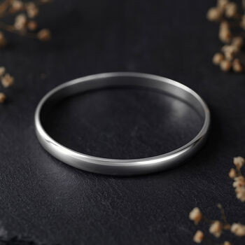 Personalised Heavy Sterling Silver Bangle, 4 of 10