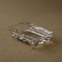 Handmade Glass Ashtray With Silver Olive Branch Accent, thumbnail 1 of 2