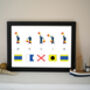 Personalised Signal And Semaphore Flags Name Print, thumbnail 3 of 6
