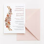 Wedding Invitation Autumnal Leaves, thumbnail 3 of 6