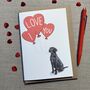 Personalised Labrador I Love You Valentine's Card, thumbnail 1 of 4