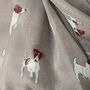 Jack Russell Print Scarf In Grey, thumbnail 4 of 5