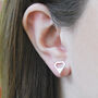 Diamond Shape Sterling Silver Stud Earrings, thumbnail 1 of 2
