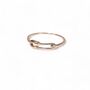 Safety Pin Cz Rings, Rose Or Gold Plated 925 Silver, thumbnail 5 of 11