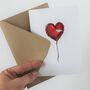 Love Heart Balloon Card, thumbnail 2 of 3