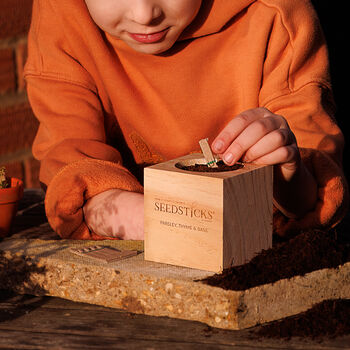 Personalised Basil Desktop Cube Garden, 3 of 6